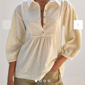 Pilcro cream top.  Cut full and comfortable.